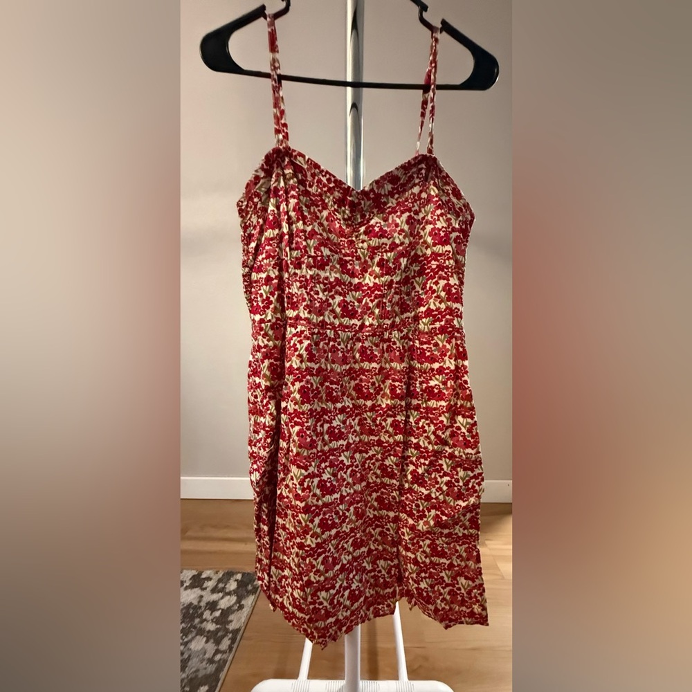 American Eagle Outfitters Red Floral Sundress